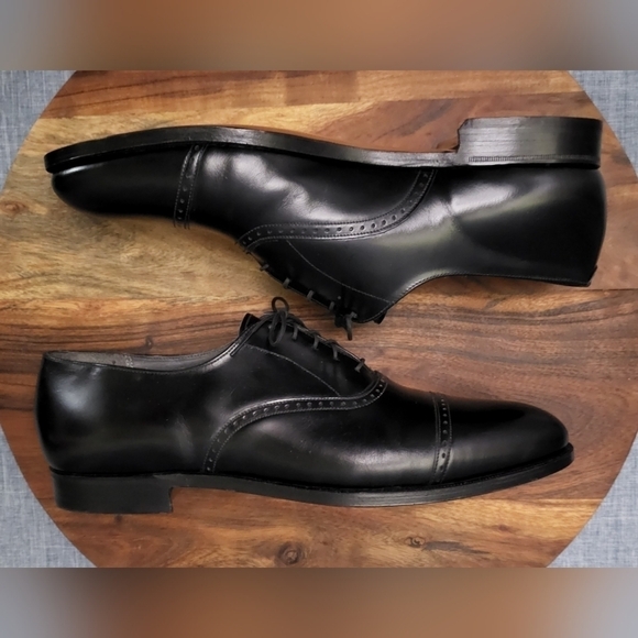 E.T. WRIGHT Dress Oxford Cap Toe Black Size 13 B - Picture 4 of 10